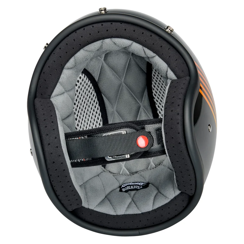 Biltwell Helmet - Bonanza - Lightspeed - Black Orange Yellow