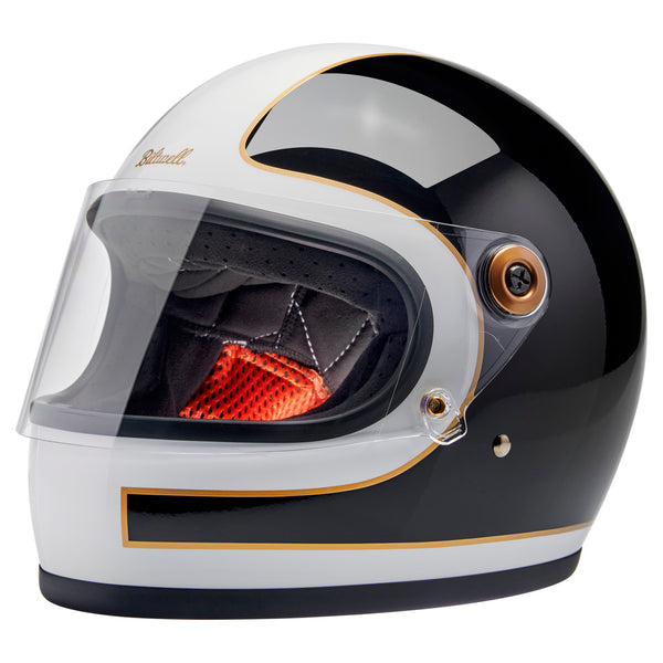 Biltwell Helmet - Gringo S - Gloss Black/White Tracker