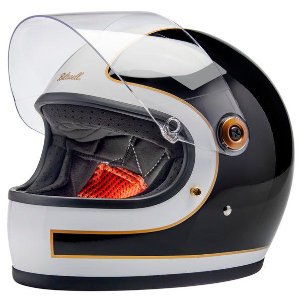 Biltwell Helmet - Gringo S - Gloss Black/White Tracker
