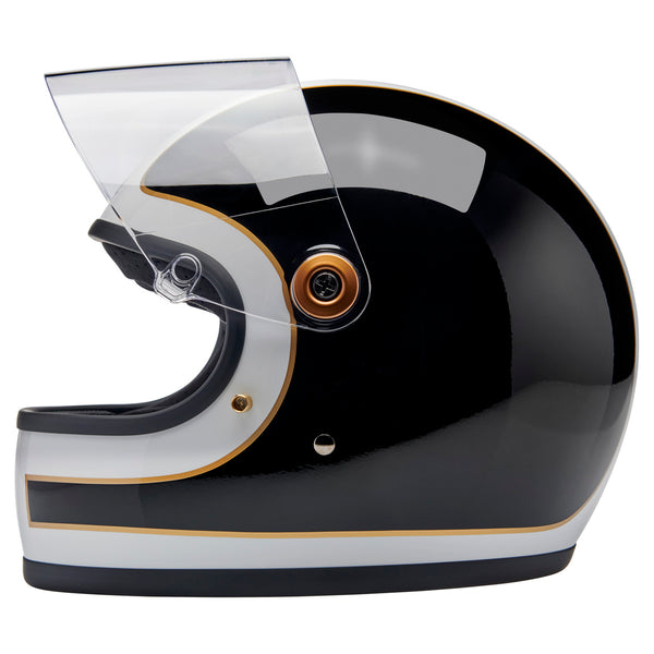 Biltwell Helmet - Gringo S - Gloss Black/White Tracker