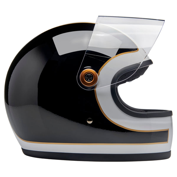 Biltwell Helmet - Gringo S - Gloss Black/White Tracker
