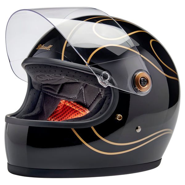 Biltwell Gringo S Helmet - Gloss Black Flames