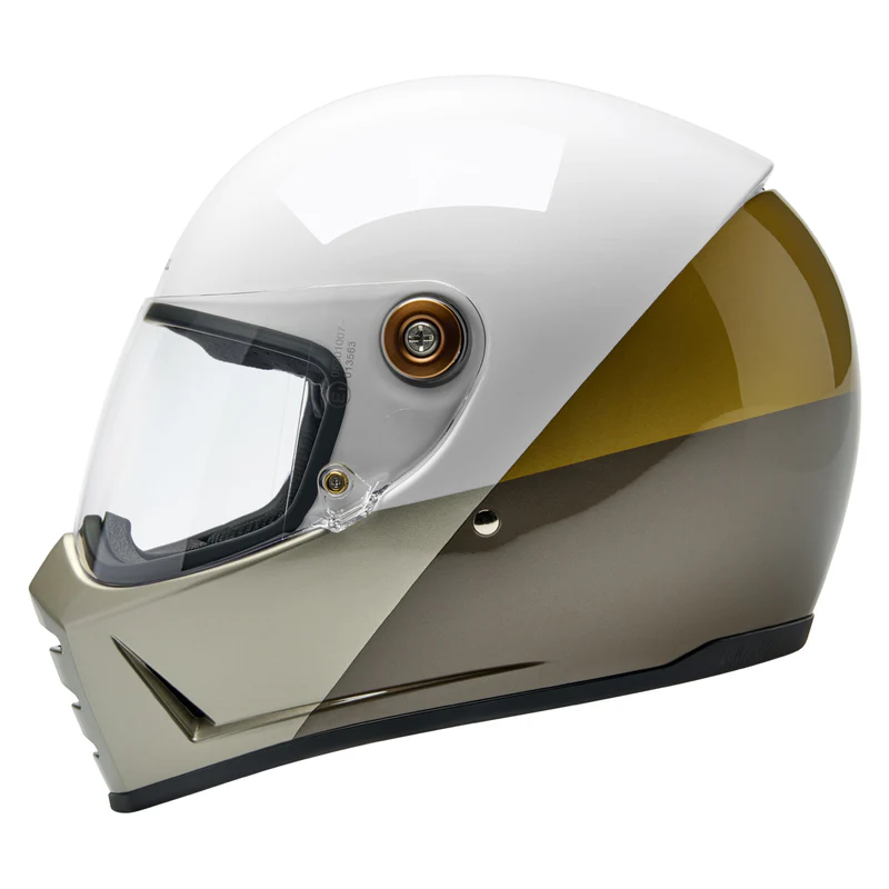 Biltwell Helmet - Lane Splitter - Intersection - Gold Silver Bronze