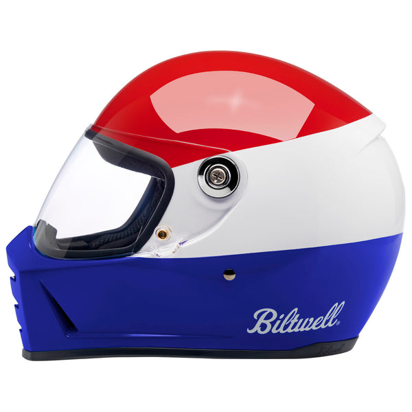 Biltwell Lane Splitter Helmet - Podium Red/White/Blue