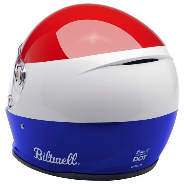 Biltwell Lane Splitter Helmet - Podium Red/White/Blue
