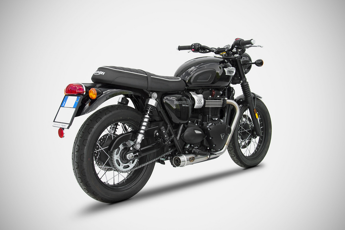 Zard Exhaust - Full System - Triumph Bonneville T120 (2021+) (Racing) - Stainless Steel
