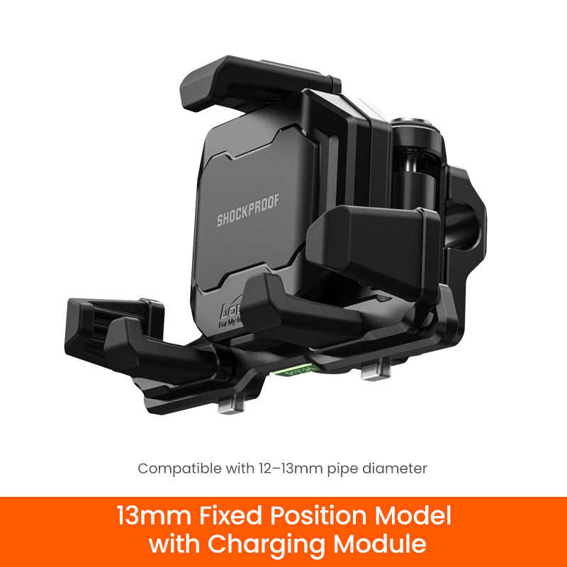 Loboo PH06 Phone Mount - Wireless Charging - Ø 13mm Tube Mount