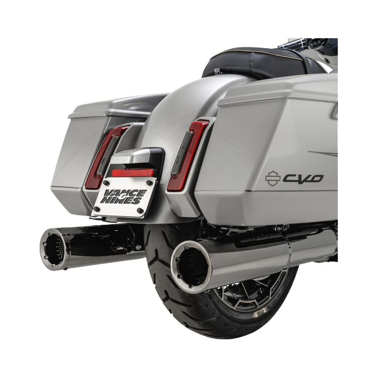 Vance & Hines 4 1/2" Hi-Output Slip-On Mufflers For Harley Touring 2017-2025 - Dark Chrome