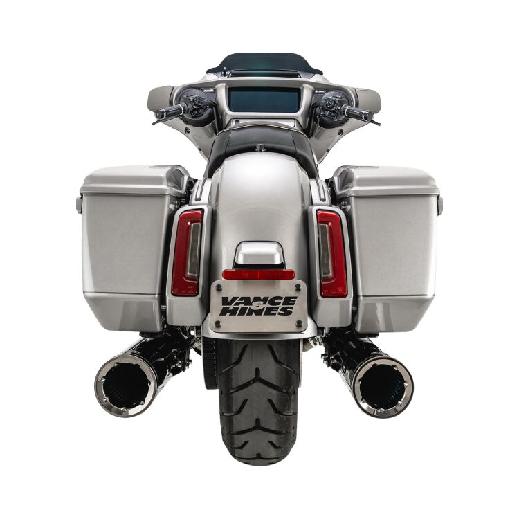 Vance & Hines 4 1/2" Hi-Output Slip-On Mufflers For Harley Touring 2017-2025 - Dark Chrome