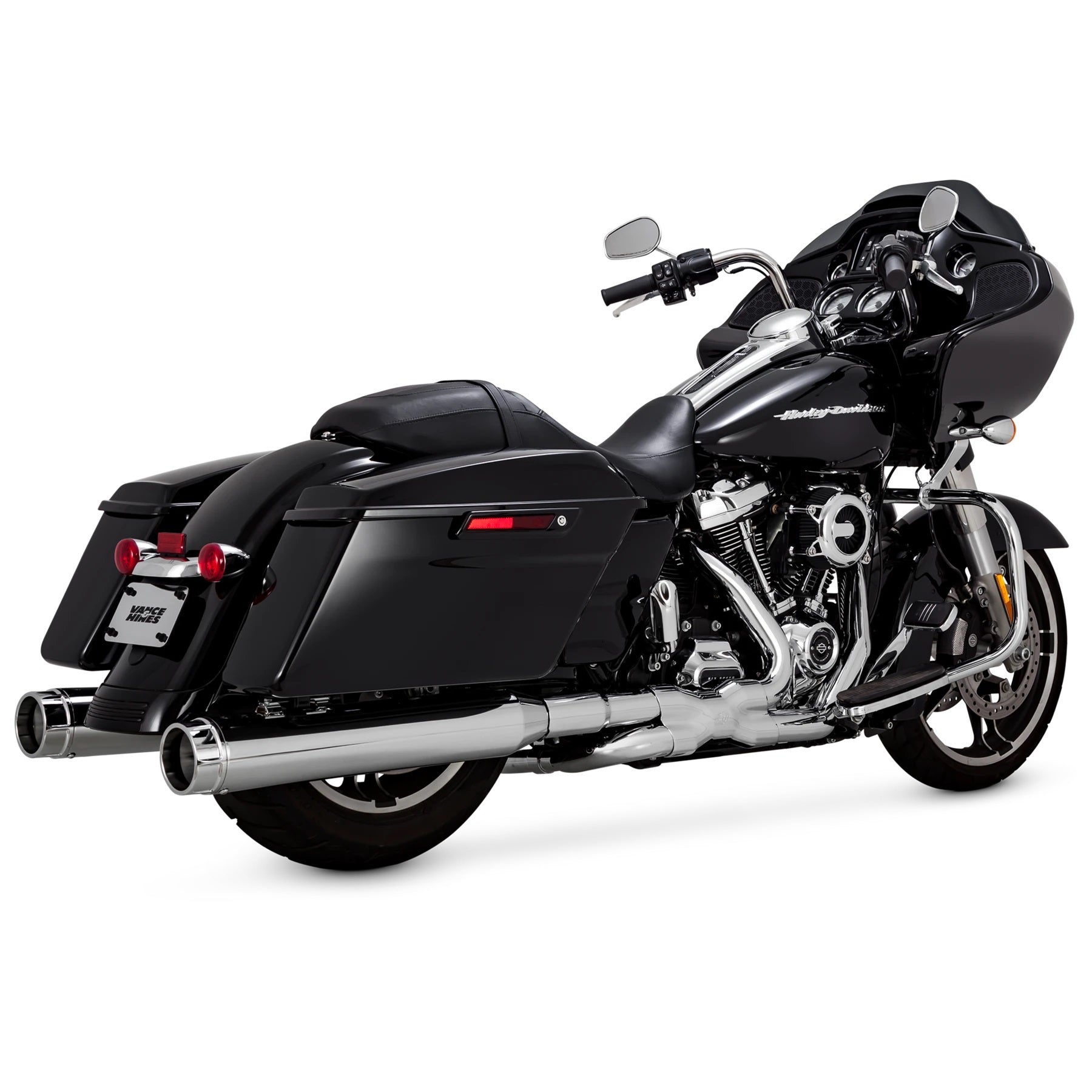 Vance & Hines 4 1/2" Torquer 450 Slip-On Mufflers For Harley Touring 2017-2025 - Chrome