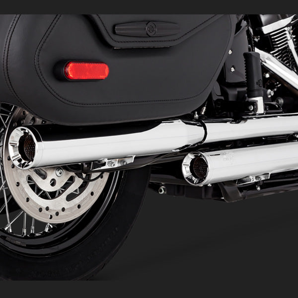 Vance & Hines PCX Eliminator 300 Slip-On Mufflers For Harley Heritage / Deluxe 2018-2024 - Chrome