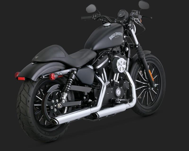 Vance & Hines PCX 3" Round Twin Slash Slip-On Mufflers For Harley Sportster 2014-2022