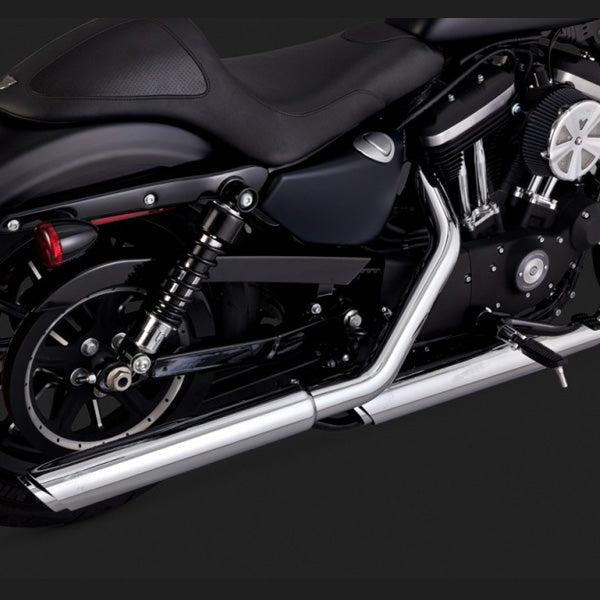 Vance & Hines PCX 3" Round Twin Slash Slip-On Mufflers For Harley Sportster 2014-2022 - Black