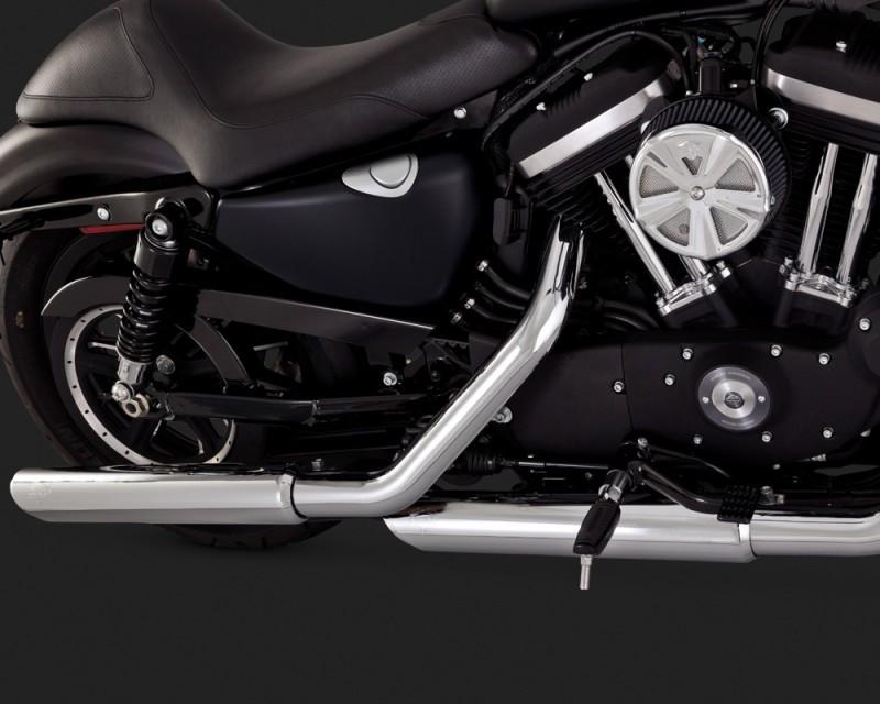 Vance & Hines PCX 3" Round Twin Slash Slip-On Mufflers For Harley Sportster 2014-2022