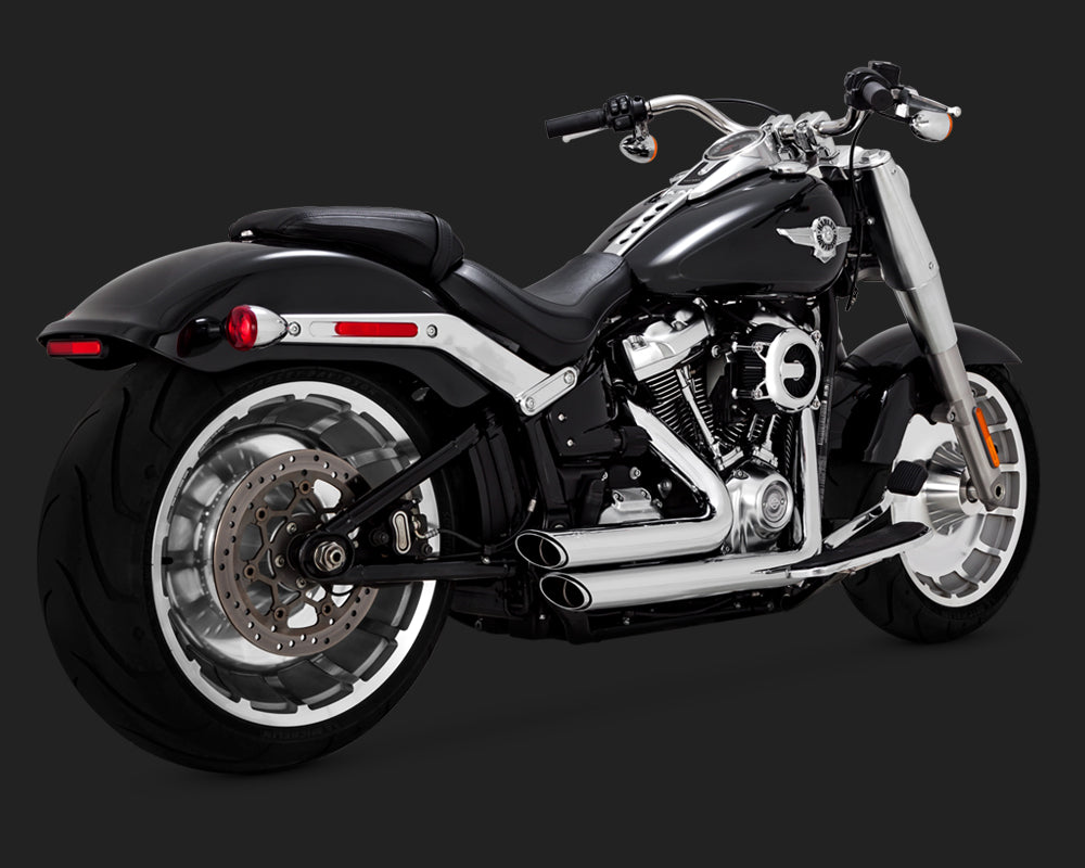 Vance & Hines PCX Shortshots Staggered Exhaust For Harley Softail Breakout / Fat Boy 2018-2024 - Chrome