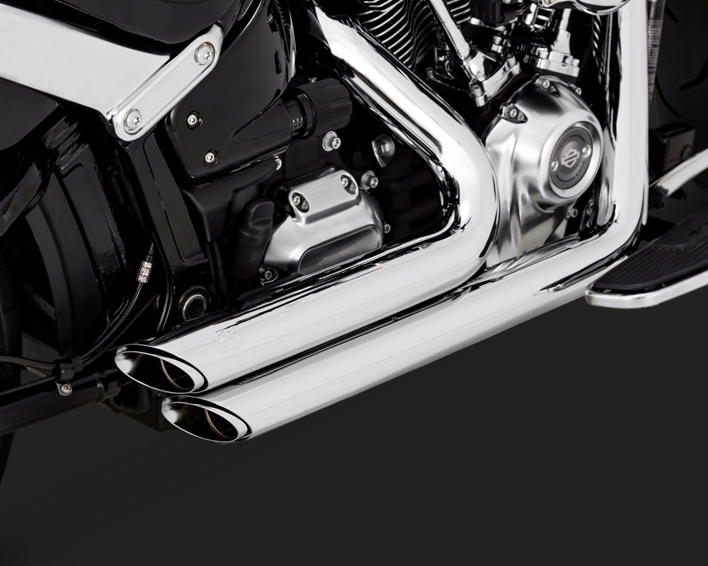 Vance & Hines PCX Shortshots Staggered Exhaust For Harley Softail Breakout / Fat Boy 2018-2024 - Chrome