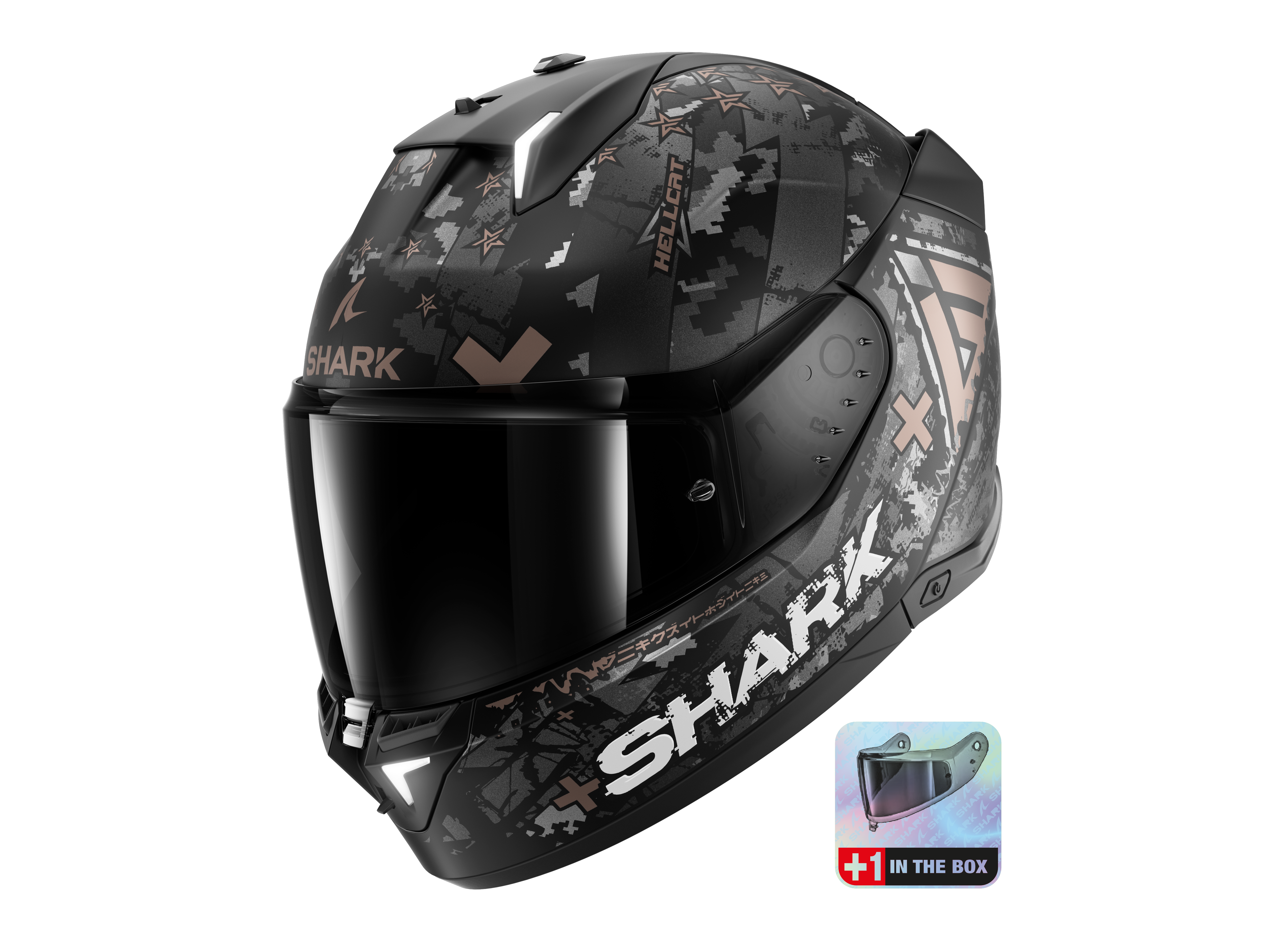 Shark Helmet - Skwal i3 - Hellcat Matt - Black Chrome Anthracite (KUA)