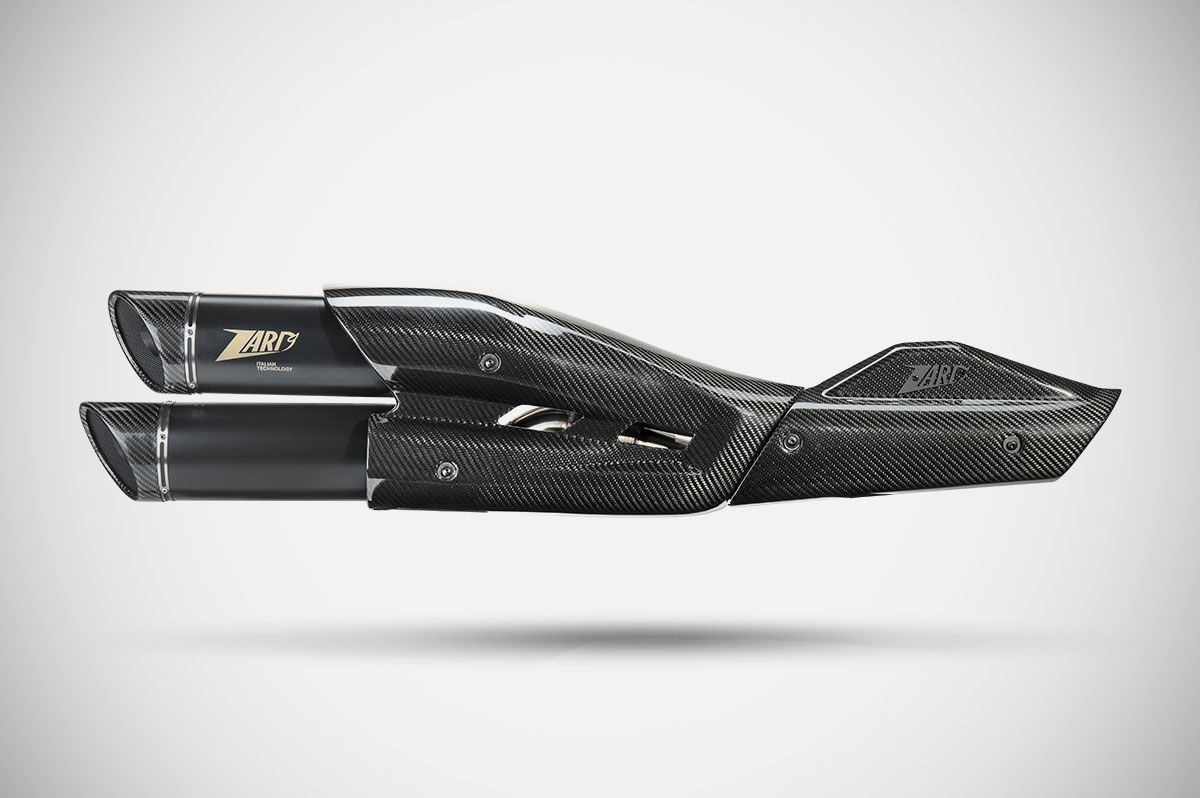 Zard Exhaust - "GT" Slip-On (Racing) - Sportster S (2021-2024) - Black - Carbon Fiber