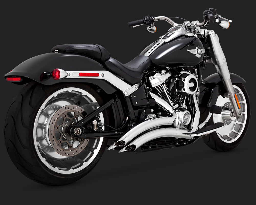 Vance & Hines Exhaust - PCX Full System - Big Radius 2 Into 2 - HD Softail Breakout / Fat Boy (2018-2024) - Chrome - Motofever