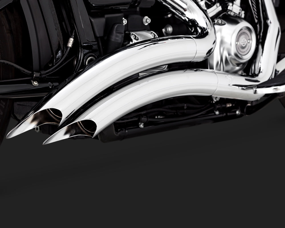 Vance & Hines Exhaust - PCX Full System - Big Radius 2 Into 2 - HD Softail Breakout / Fat Boy (2018-2024) - Chrome - Motofever