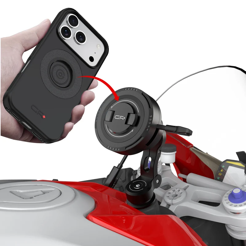 GRxplore - MW61 Wireless Charging Motorcycle Fork Stem Mount