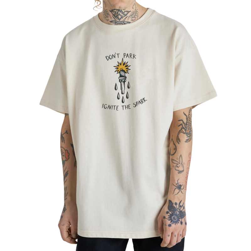 Pando Moto T-Shirt (Oversize) - Classics Spark Raw - White