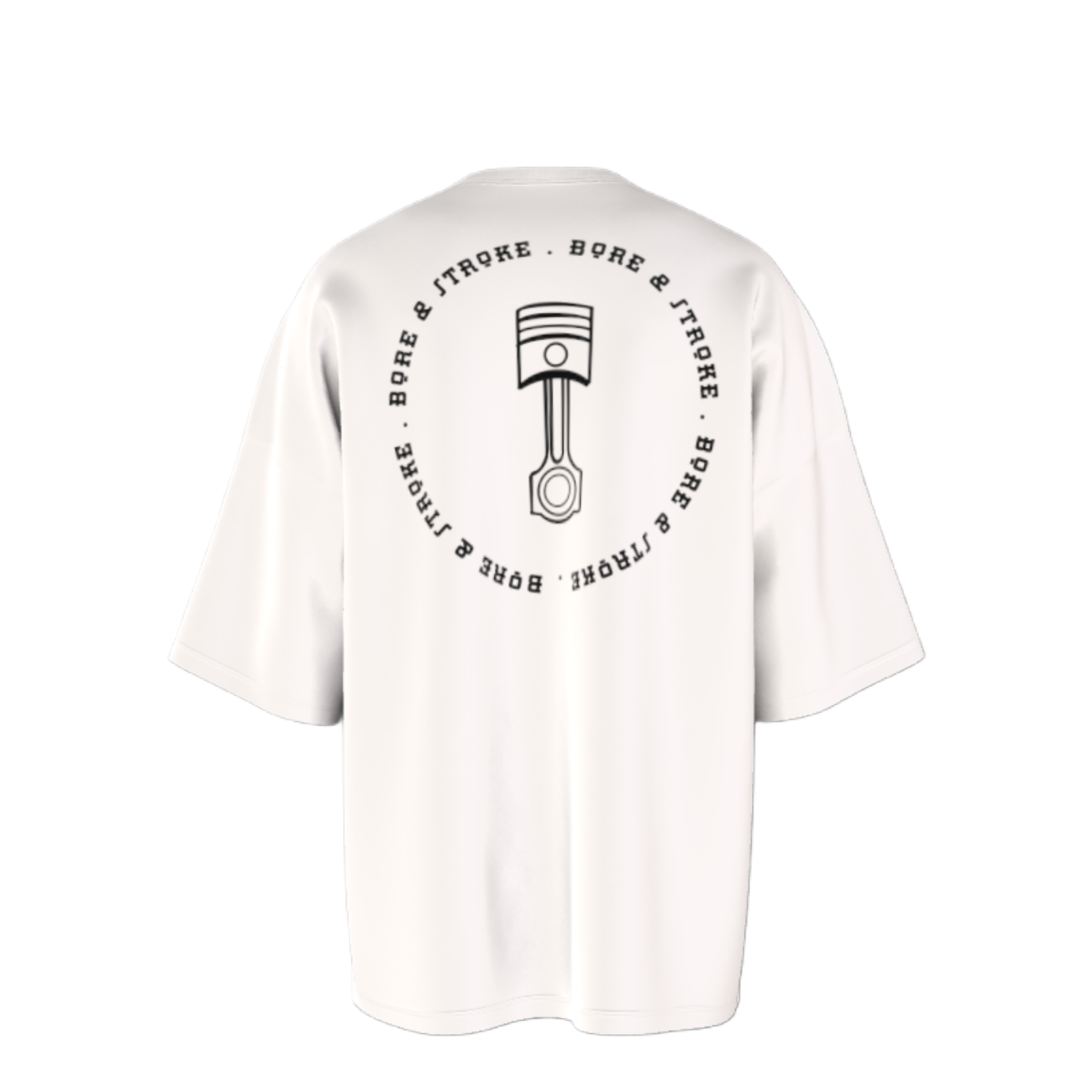 Bore & Stroke Oversize T-Shirt - Classic 2.1 English - White