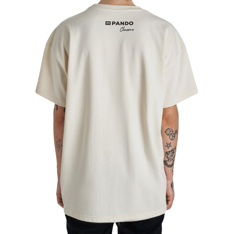 Pando Moto T-Shirt (Oversize) - Classics Spark Raw - White