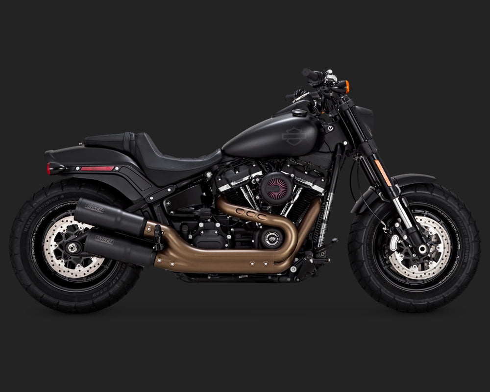 Vance & Hines Hi-Output Slip-On Mufflers For Harley Softail Fat Bob 2018-2023 - Black