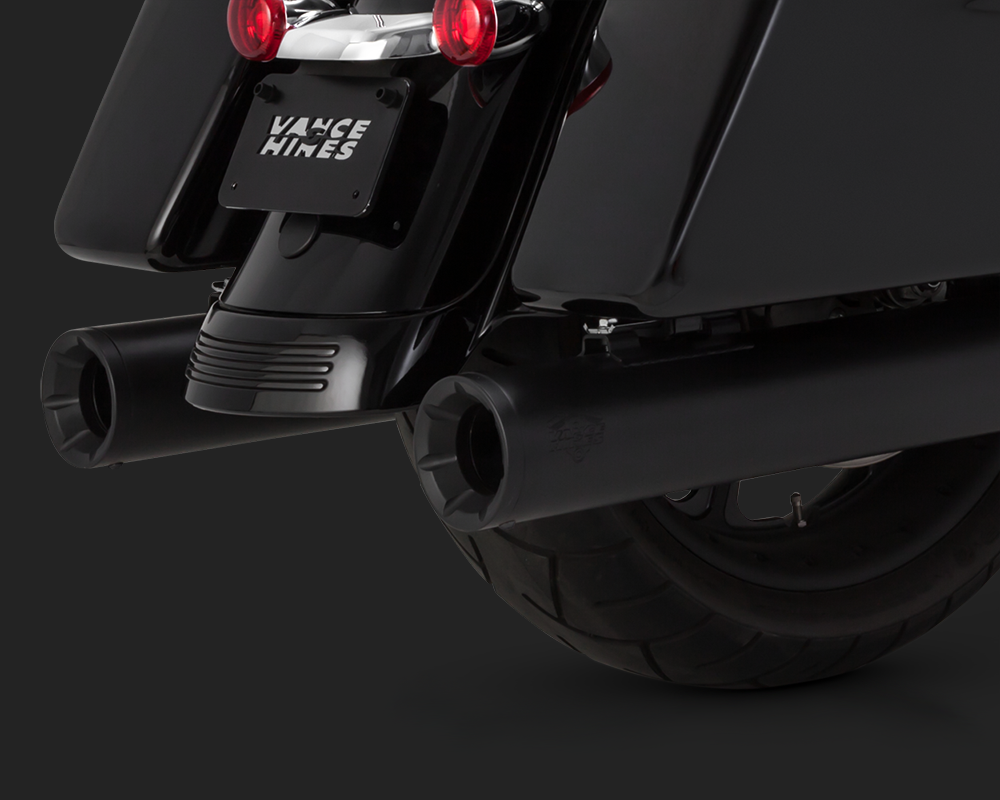 Vance & Hines 4" Eliminator Slip-On Mufflers For Harley Touring 2017-2025 - Black
