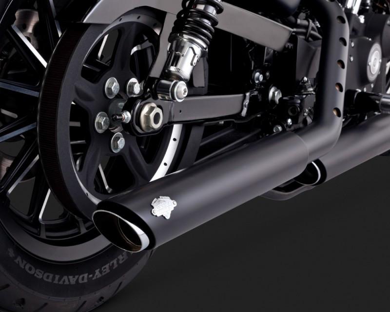 Vance & Hines PCX 3" Round Twin Slash Slip-On Mufflers For Harley Sportster 2014-2022