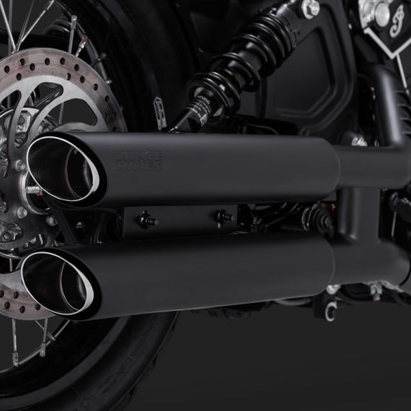 Vance & Hines PCX 3" Round Twin Slash Slip-On Mufflers For Indian Scout 2015-2024