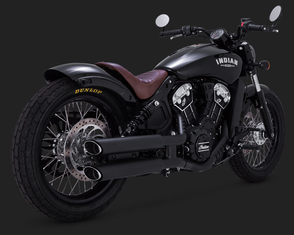 Vance & Hines PCX 3" Round Twin Slash Slip-On Mufflers For Indian Scout 2015-2024