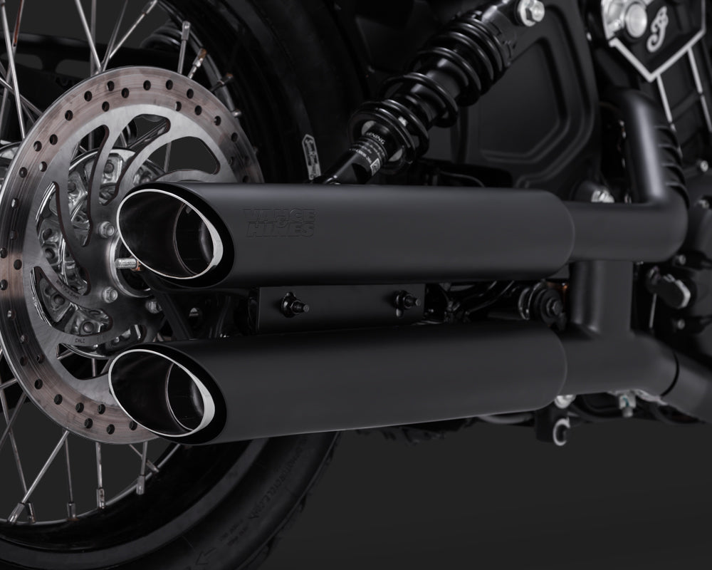 Vance & Hines PCX 3" Round Twin Slash Slip-On Mufflers For Indian Scout 2015-2024