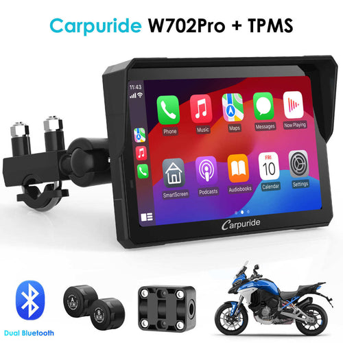 Carpuride - 7 inch Waterproof Carplay with TPMS - W702PRO-TPMS