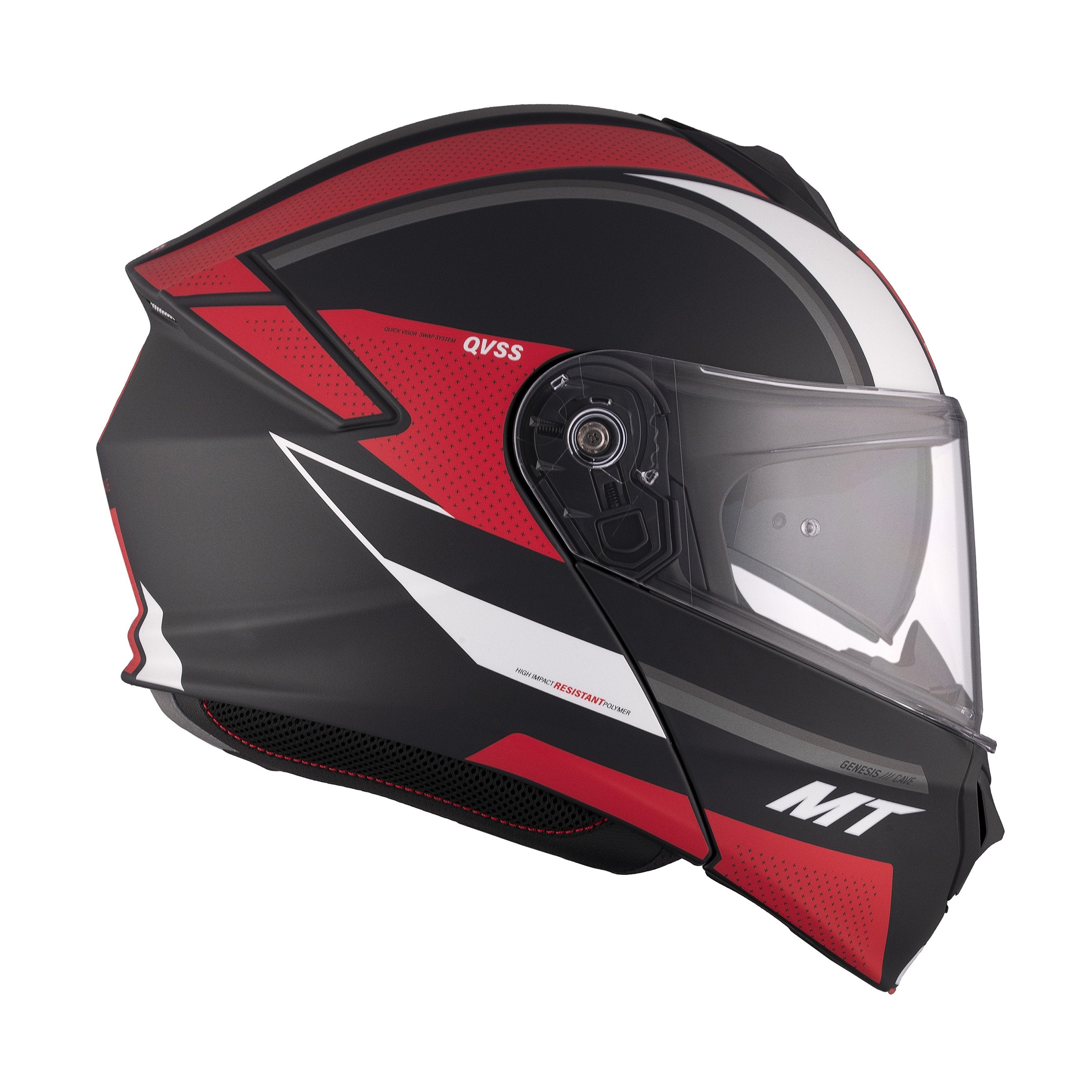 MT Genesis SV CAVE A5 Matt Helmet - Black Red