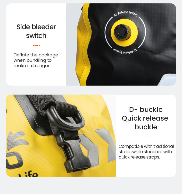 Loboo Waterproof PVC Tail Bag- Upgraded - 66L - Black (BWB66P02BK)