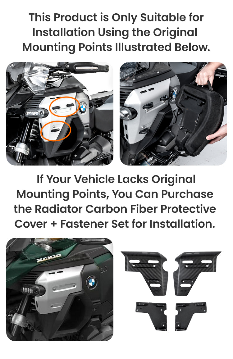 Loboo Eva Hard Shell Crash Bar Bags for BMW R1300 GSA - 5L (BHGB13BK) - Motofever