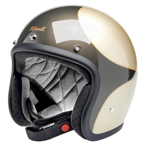 Biltwell Helmet - Bonanza - Scallop - Metallic Champagne Charcoal