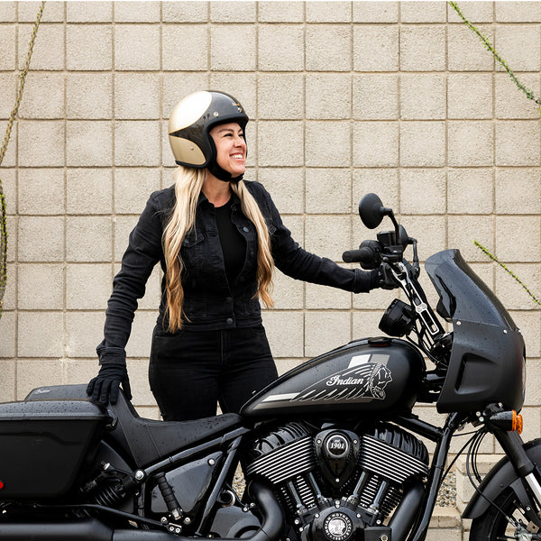 Biltwell Helmet - Bonanza - Scallop - Metallic Champagne Charcoal
