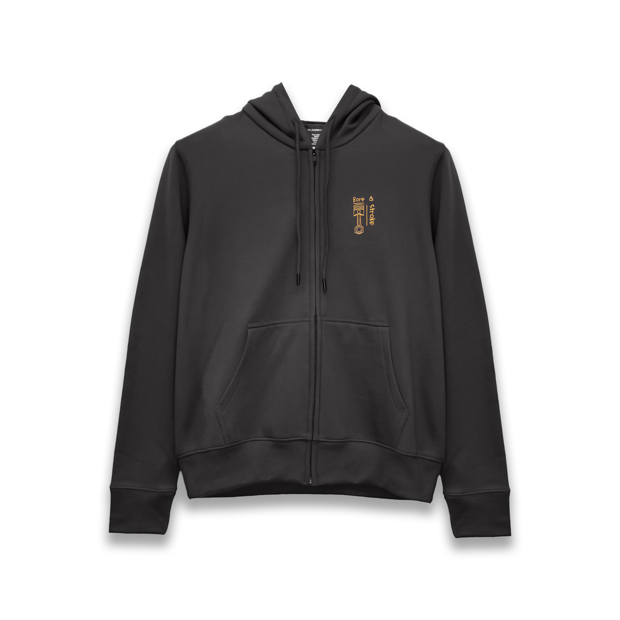 Bore & Stroke Zip-Ups - Piston Head - Grey