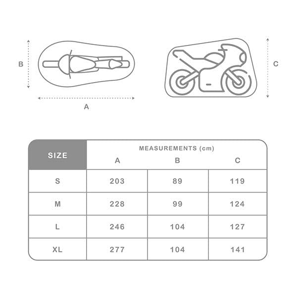 BYKE IT Motorcycle Cover - Medium