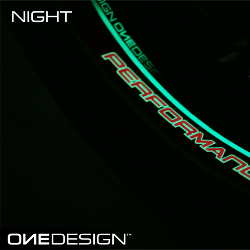 Onedesign - Wheel Stickers - Glow-In-Dark - RED (DCWR3P) - Motofever