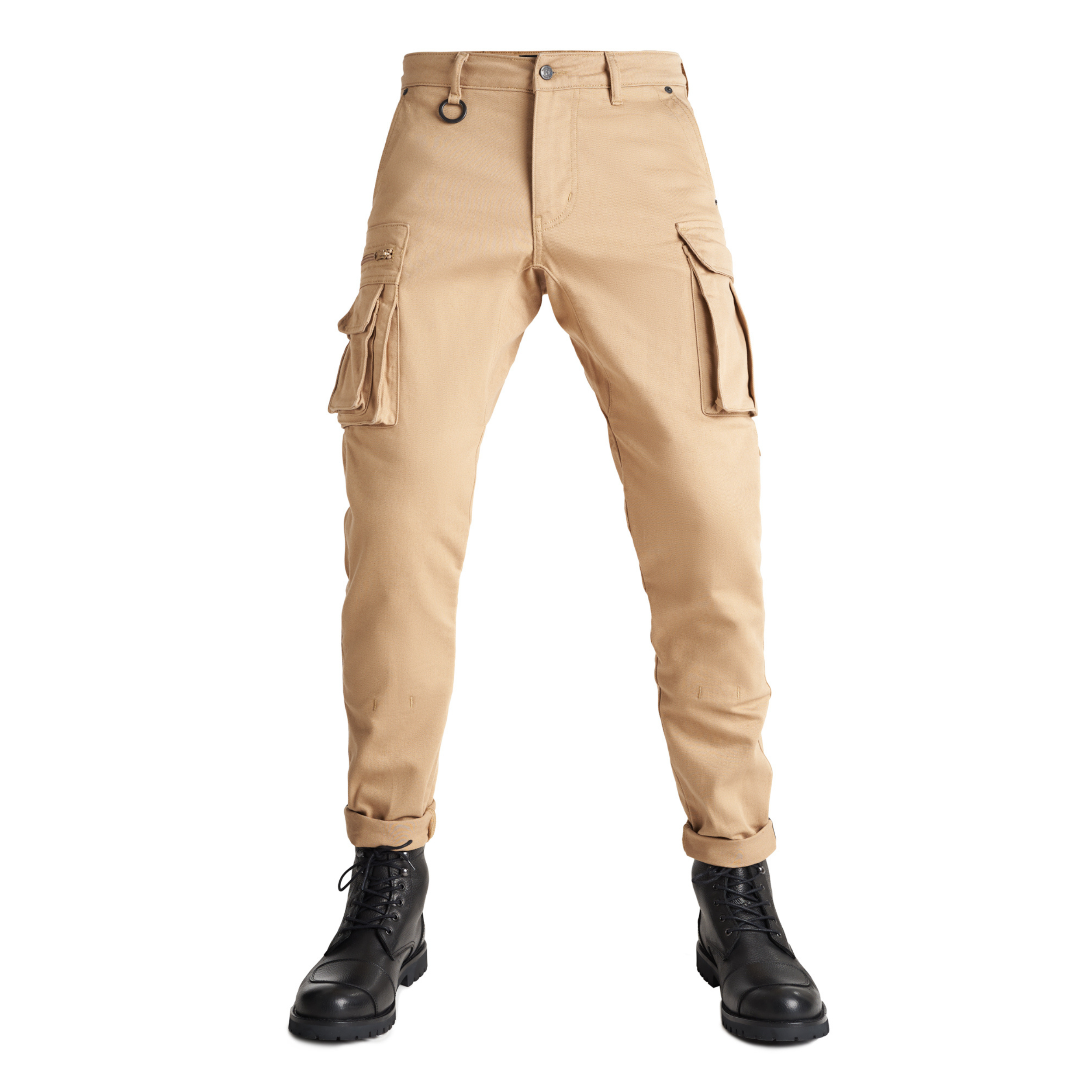 Pando Moto Desert Cargo Jeans, Length 30 - Beige