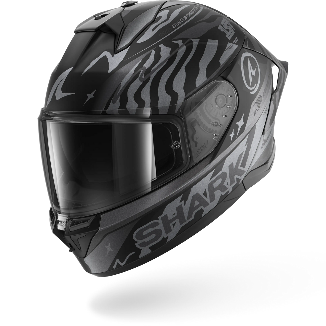 Shark Helmet - Skwal Cup - SPEED-FANCY Mat - Black Anthracite Silver (KAS) - Motofever