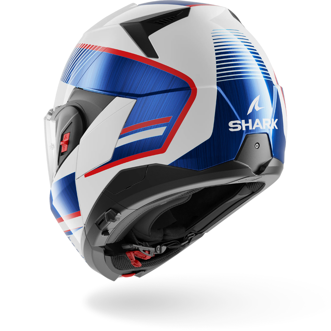 Shark OXO SIKTER Modular Gloss Helmet (WUB) - White Chrome Blue