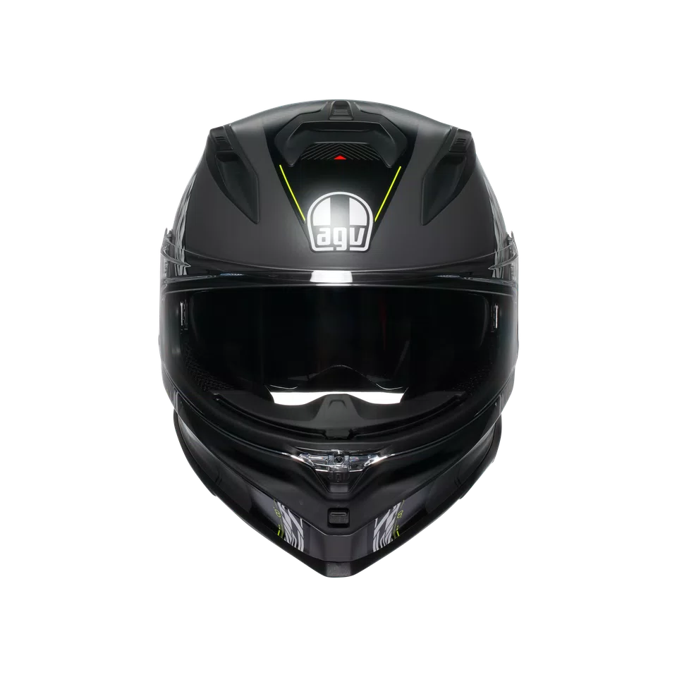 AGV Helmet - K7 - Khyber Matt - Gray Yellow Fluo