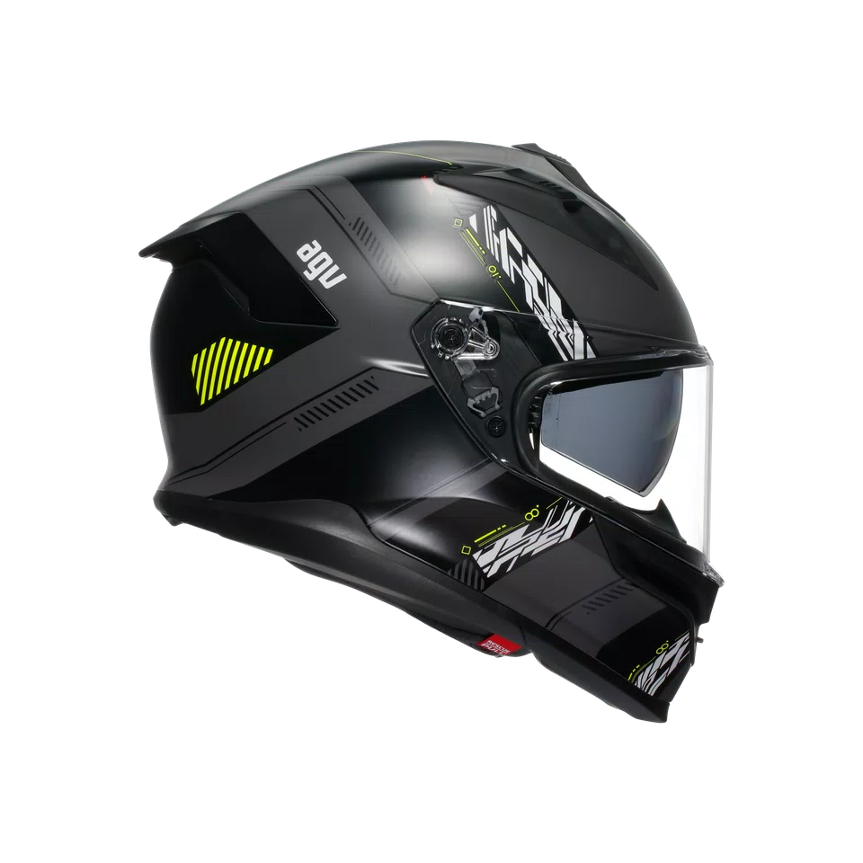 AGV Helmet - K7 - Khyber Matt - Gray Yellow Fluo