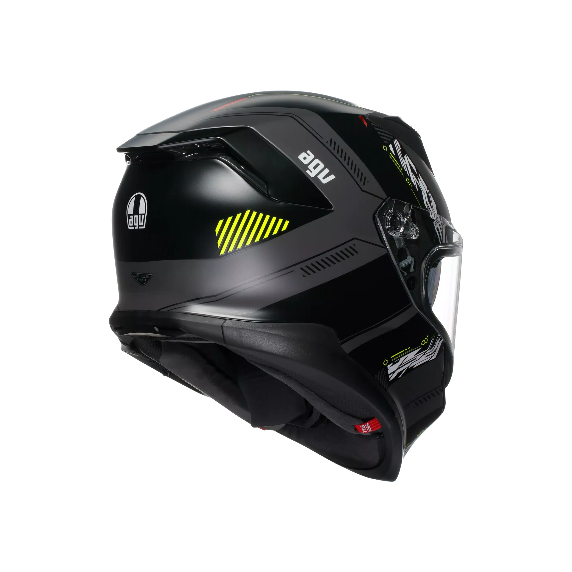 AGV Helmet - K7 - Khyber Matt - Gray Yellow Fluo