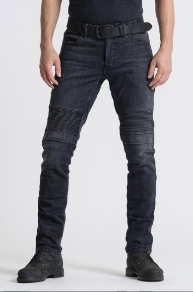 Pando Moto KARL DEVIL 9 Jeans, Length 30 - Black